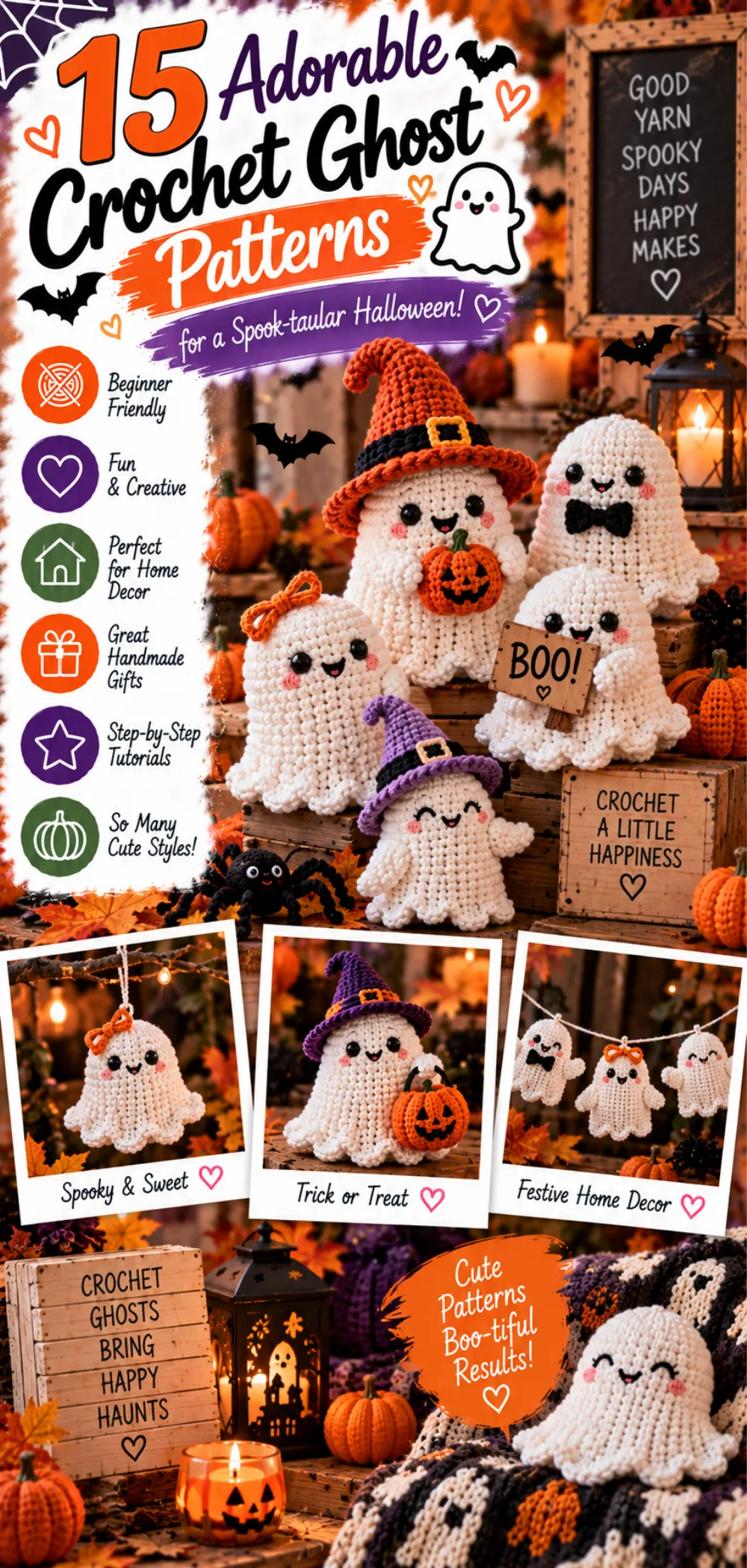 15 Adorable Crochet Ghost Patterns for Halloween – Free Photo Tutorial 2 15 Adorable Crochet Ghost Patterns for Halloween