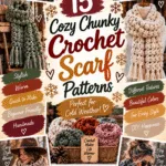 15 Chunky Crochet Scarf Patterns for Cold Weather – Free Patterns 3 15 Chunky Crochet Scarf Patterns for Cold Weather