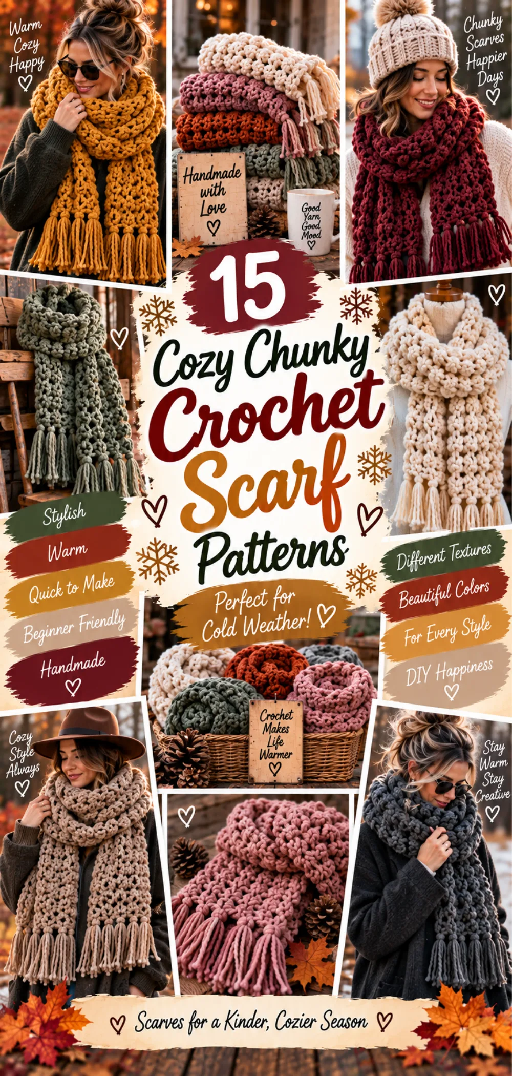 15 Chunky Crochet Scarf Patterns for Cold Weather – Free Patterns 2 15 Chunky Crochet Scarf Patterns for Cold Weather