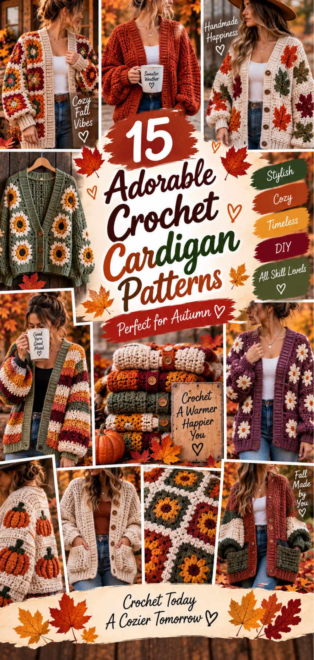 15 Cozy Crochet Cardigan Patterns Perfect for Autumn