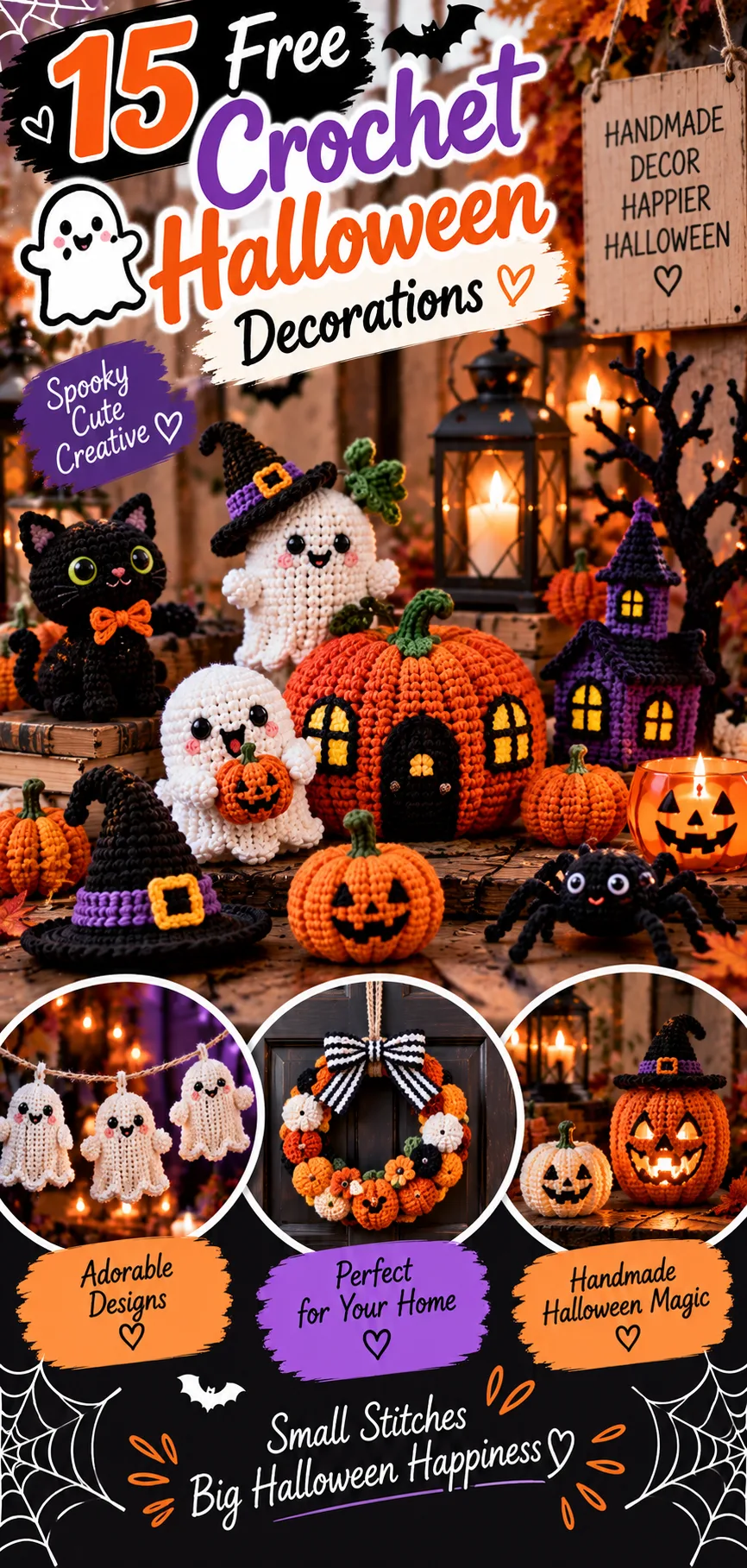 15 Free Crochet Halloween Decorations You Can Make This Weekend