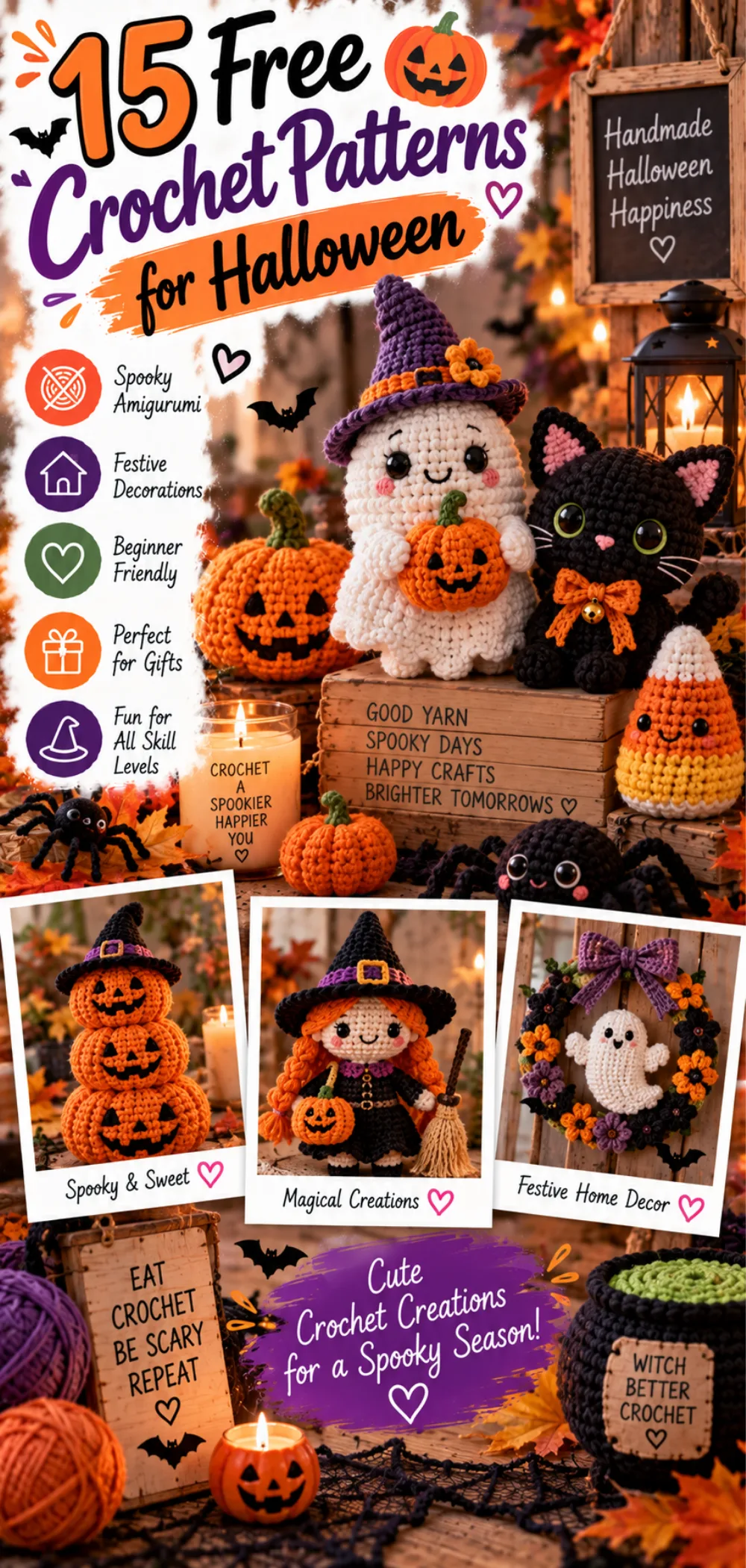 15 Free Halloween Crochet Patterns That Are Too Cute to Miss – Easy Crochet Ideas for Fall 2 15 Free Halloween Crochet Patterns That Are Too Cute to Miss