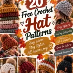 20 Free Crochet Hat Patterns for Fall and Winter – Easy Guide 3 20 Free Crochet Hat Patterns for Fall and Winter