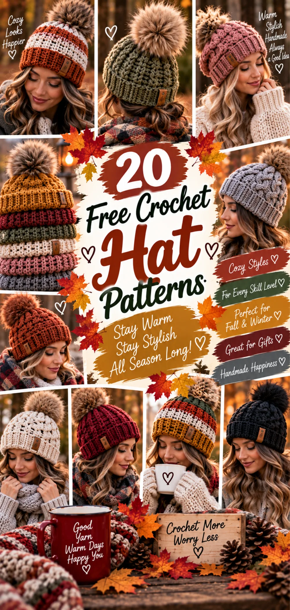 20 Free Crochet Hat Patterns for Fall and Winter – Easy Guide 2 20 Free Crochet Hat Patterns for Fall and Winter