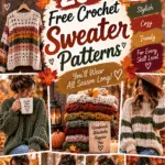 20 Free Crochet Sweater Patterns You’ll Wear All Season