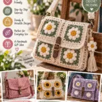 Best Crochet Messenger Bag Ideas: Free Pattern and Photo Tutorial 3 Best Crochet Messenger Bag Ideas: Stylish And Functional