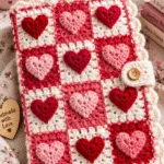 Crochet Book Cover From A Heart Granny Square