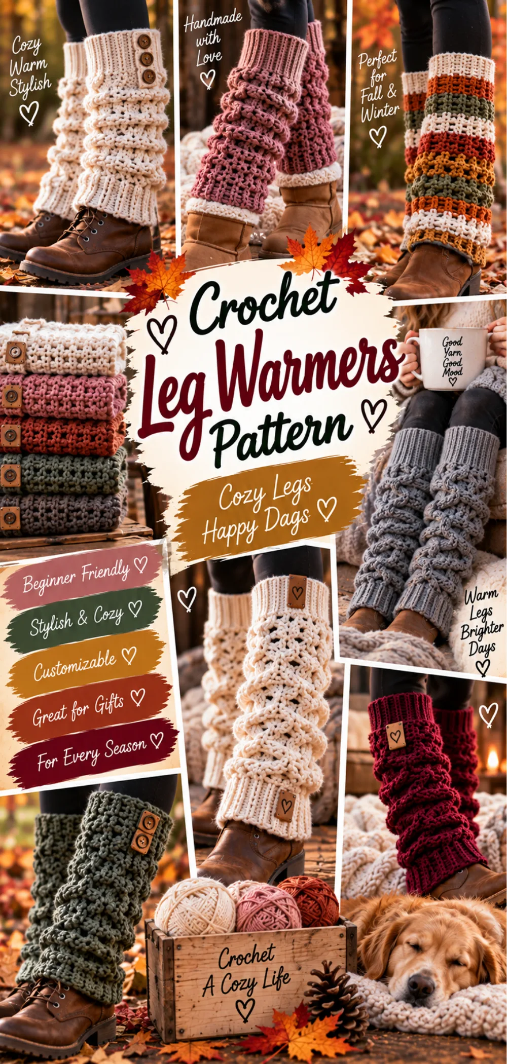 Crochet Leg Warmers Pattern for the Cozy Season – Free Tutorial 2 Crochet Leg Warmers Pattern for the Cozy Season