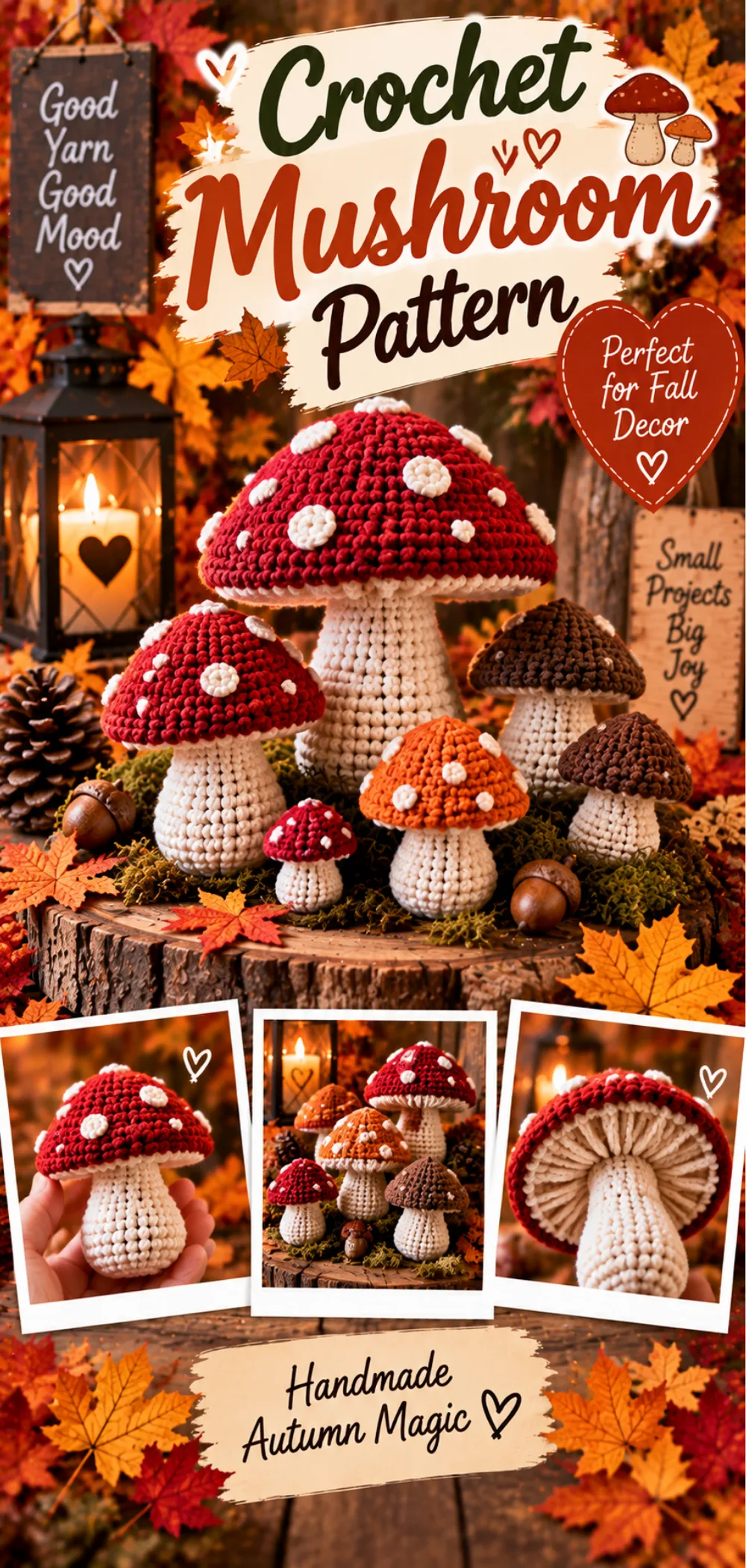 Crochet Mushroom Pattern That’s Perfect for Fall