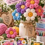 Crochet Puff Stitch Flowers Ideas for Creating Cute Meadows – Easy Photo Tutorial 3 Crochet Puff Stitch Flowers Ideas for Creating Cute Meadows -