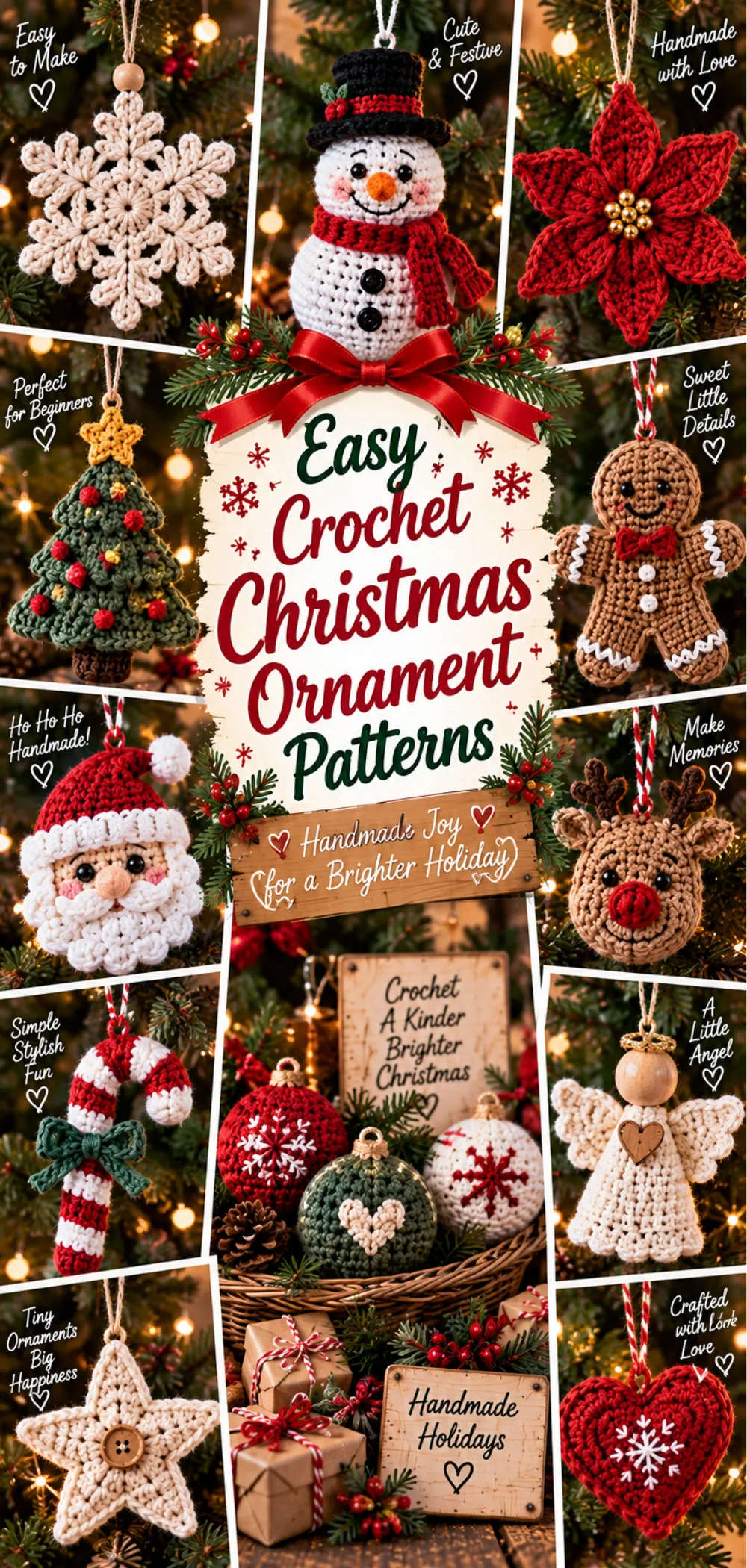 Easy Crochet Christmas Ornament Pattern for Beginners