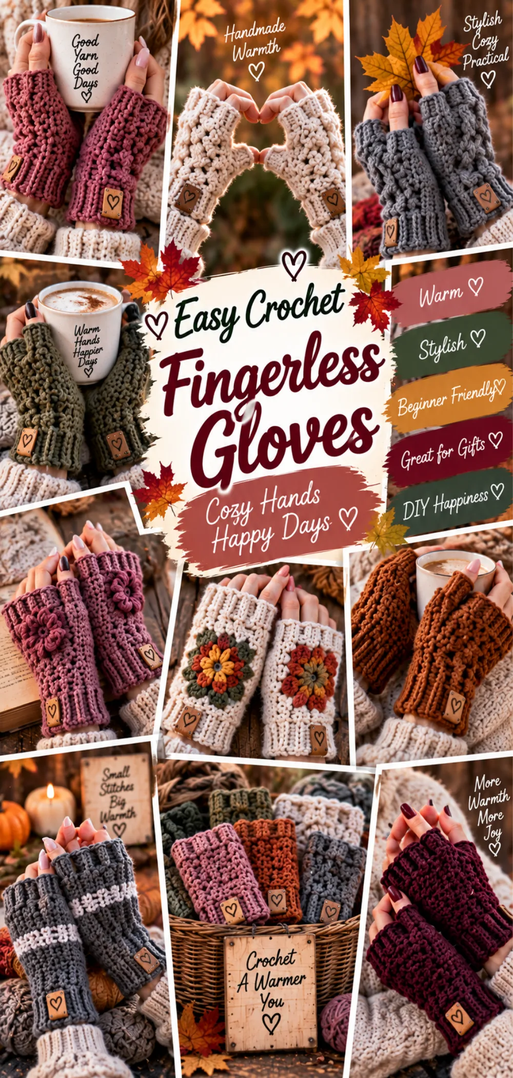 Easy Crochet Fingerless Gloves Pattern for Beginners – Free Step-by-Step Tutorial 2 Easy Crochet Fingerless Gloves Pattern for Beginners