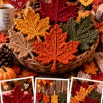 Easy Crochet Maple Leaf Pattern for Fall – Free Photo Tutorial 3 Easy Crochet Maple Leaf Pattern for Fall