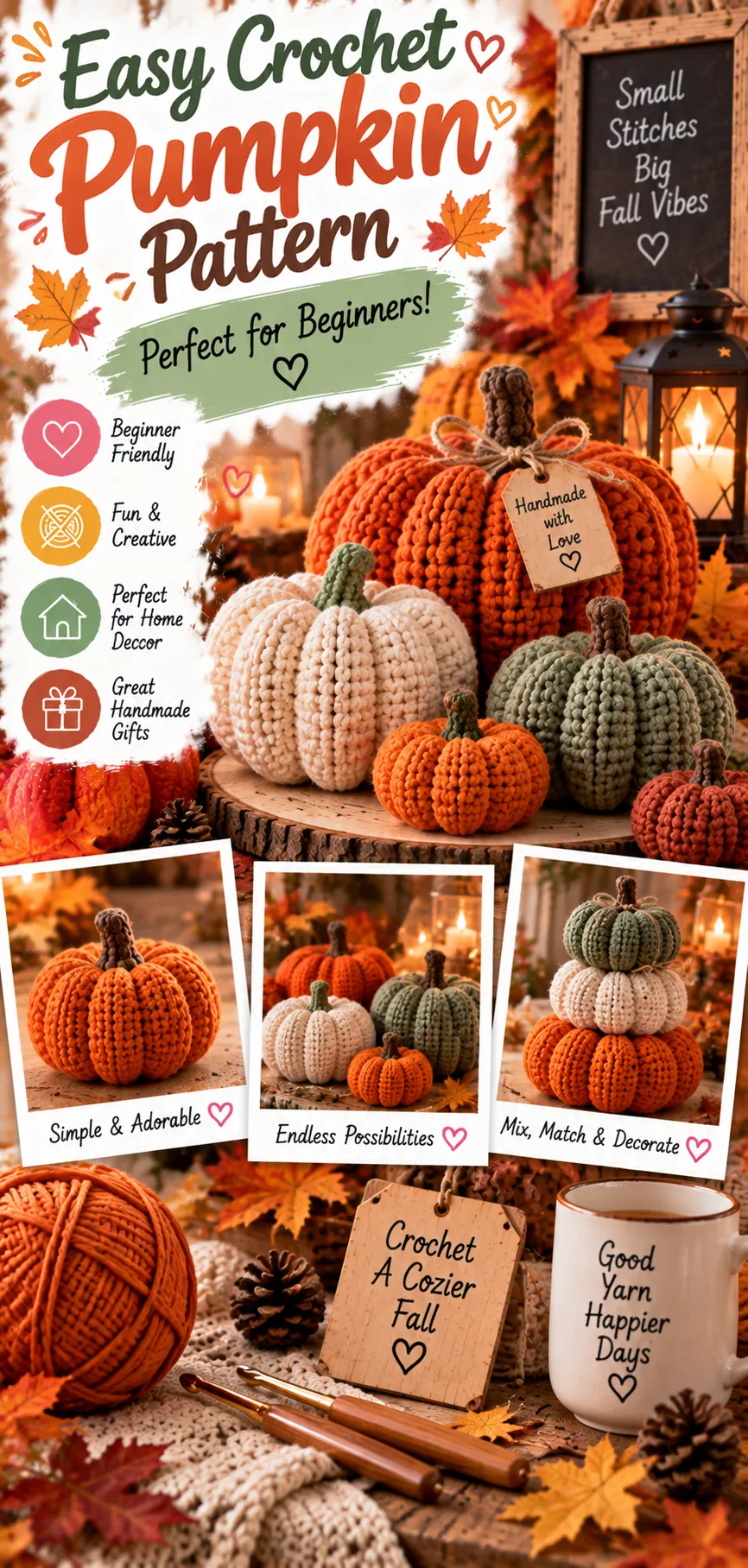 Easy Crochet Pumpkin Pattern for Beginners – Free Step-by-Step Guide 2 Easy Crochet Pumpkin Pattern for Beginners
