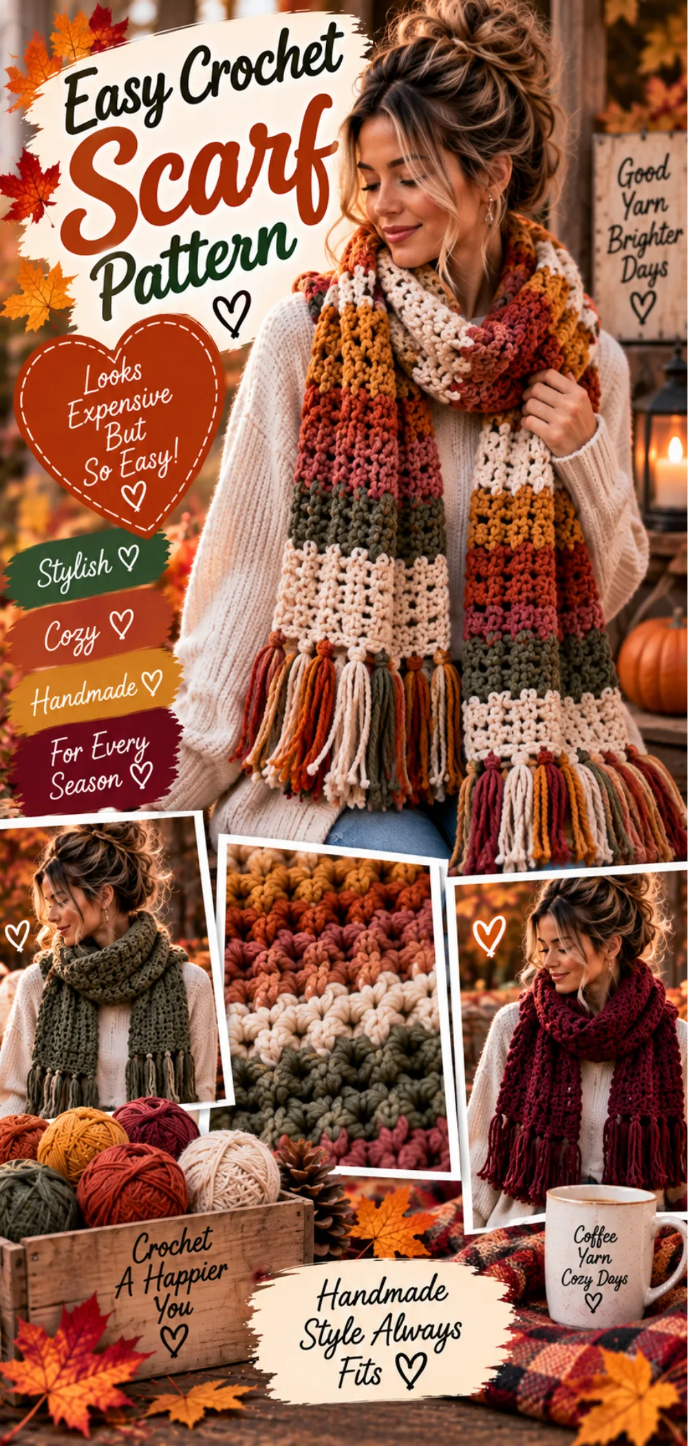 Easy Crochet Scarf Pattern That Looks Expensive – Free Tutorial 2 Easy Crochet Scarf Pattern That Looks Expensive