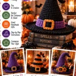 Easy Crochet Witch Hat Pattern for Halloween – Free Step-by-Step Tutorial 3 Easy Crochet Witch Hat Pattern for Halloween