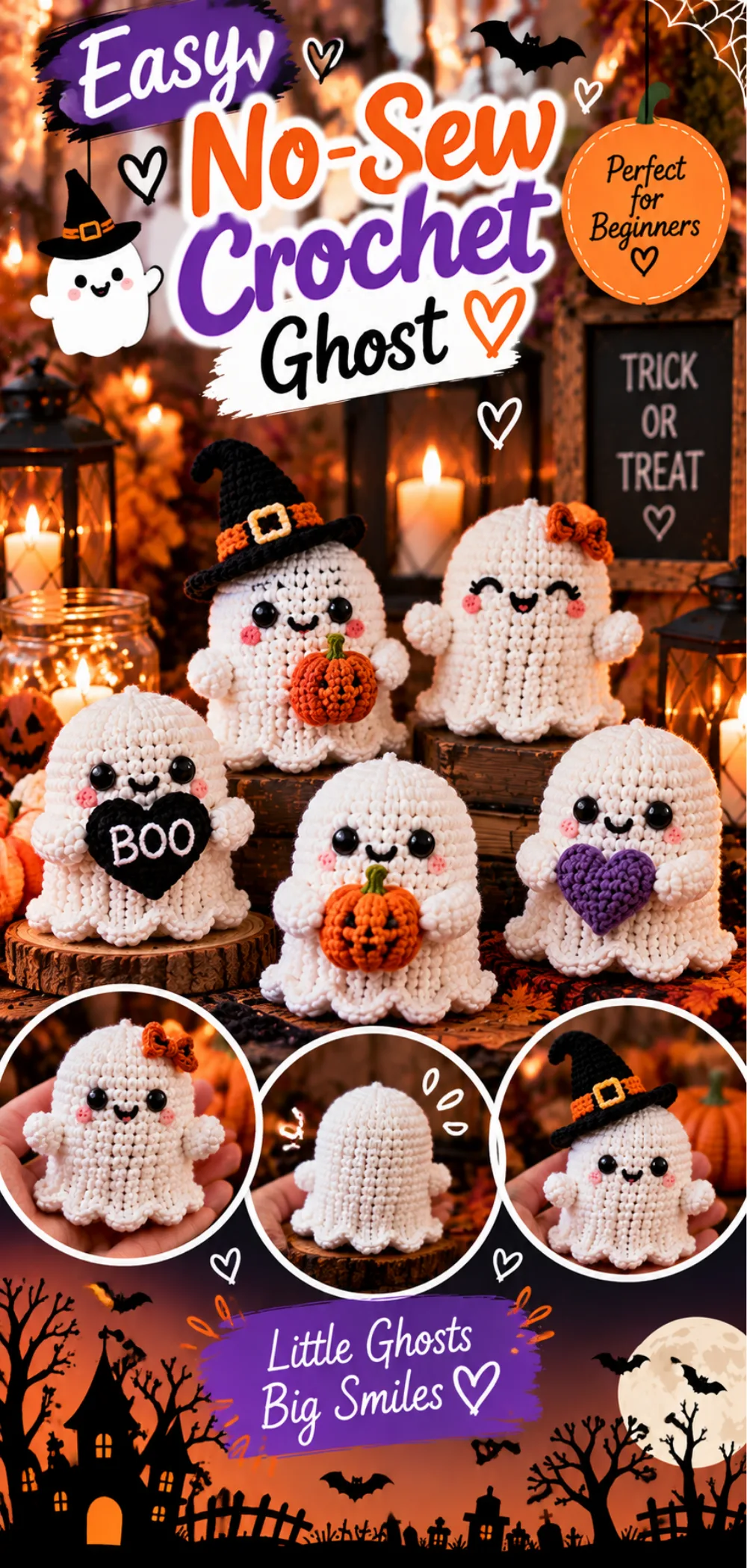 Easy No-Sew Crochet Ghost Pattern for Beginners
