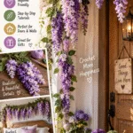 Handmade Wisteria Garland Ideas for Door & Wall – Easy Photo Tutorial 3 Handmade Wisteria Garland Ideas for Door & Wall