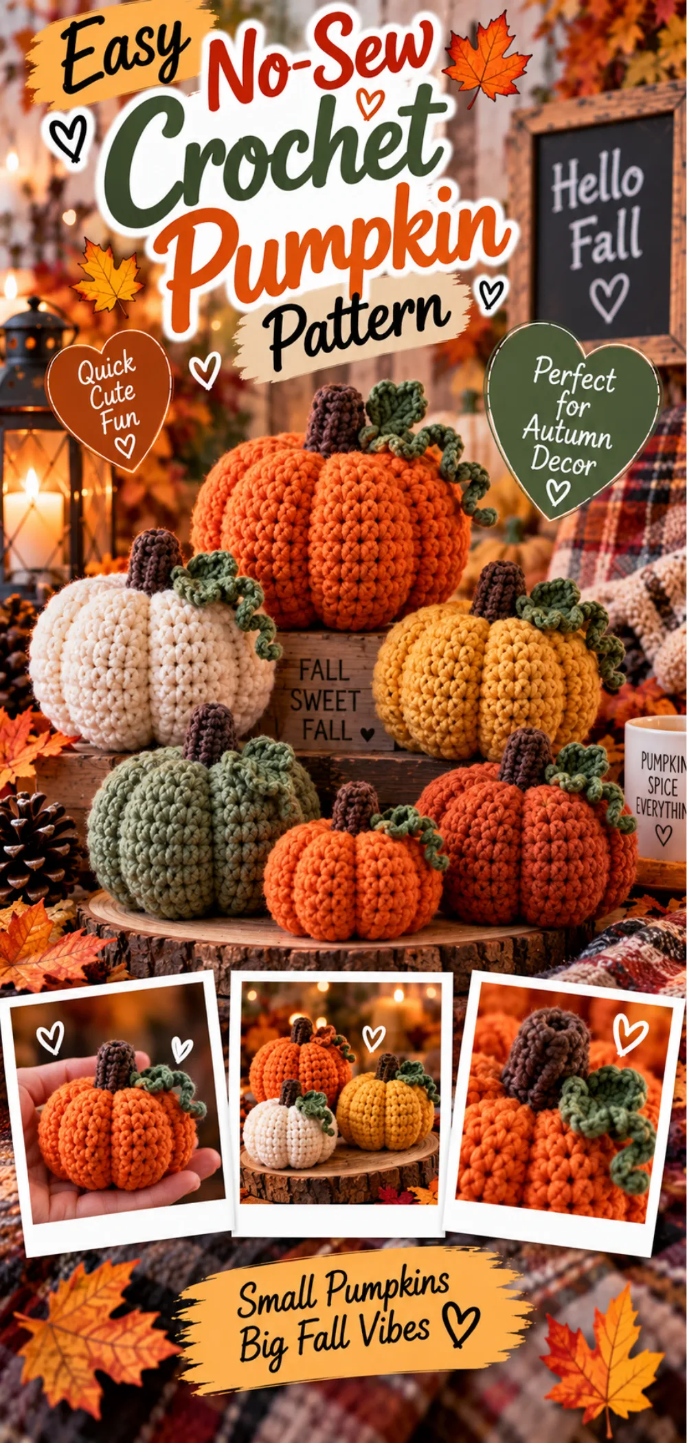No-Sew Crochet Pumpkin Pattern That Works Up Fast – Easy Tutorial 2 No-Sew Crochet Pumpkin Pattern That Works Up Fast
