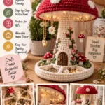PATTERN Mushroom jewelry holder – Easy Step-by-Step Tutorial 3 PATTERN Mushroom jewelry holder
